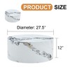 GlasFlength Coffee Tables, Modern Coffee Table with Complex Texture Pattern, Stylish and Durable Design for Living Room, Patio, White, 27.5"*27.5"*12" - 2 of 4