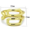 Slickblue Women’s Gold Abstract Cuff Ring, Open Sculpted Stainless Steel Band, Minimalist Style, Sizes 5-10 - 3 of 4