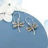 Ross-Simons Sterling Silver Bali-Style Dragonfly Drop Earrings With 18kt Yellow Gold - 3 of 4