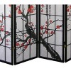 NicBex Room Divider Folding Privacy Screen with Oriental Bamboo Pattern Partition for Home & Office - 3 of 4