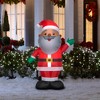 Gemmy Christmas Airblown Inflatable Santa, 4 ft Tall, Multi - 2 of 4