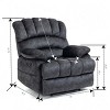 Upholstered Manual Recliner Sofa Chair,Extra Wide Recliner,Recliner Chairfor Living Room,Bedroom,Lounge,Apartment-Cuddlewood - 4 of 4