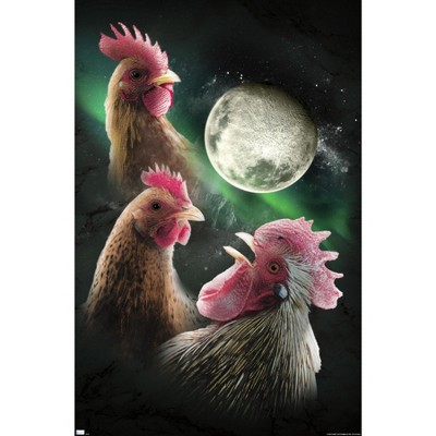Trends International James Booker - 3 Chicken Moon Unframed Wall Poster Prints