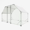 LAOTIES Large Metal Walk-in Chicken Coop,Outdoor Poultry Run with UV-Resistant Roof And Lockable Door - 4 of 4