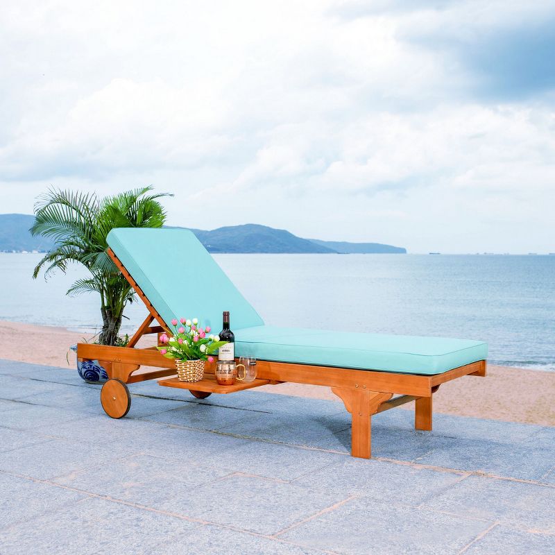 Newport Chaise Lounge Chair With Side Table  - Safavieh, 4 of 10