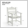 NicBex Outdoor Dining Chairs Set of 2 Patio Wooden Grain Side Chairs with Armrest for Garden,Backyard - 3 of 4