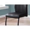 Monarch Specialties Dining Chair Set Of 2 Side Upholstered Kitchen Dining Room Pu Leather Look Metal Black Contemporary Modern - 4 of 4