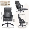 DYHOME Reclining Office Chair with Massage & Footrest, PU Leather Swivel Desk Chair for Home Office or Relaxation Corner - 3 of 4