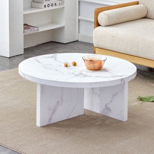 CAVINAS Coffee Tables for Living Room Modern Circular patterned Coffee Table Center Table with MDF Material for Small Spaces - 1 of 4