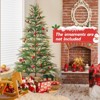 Tangkula 6.5 FT Artificial Cypress Christmas Tree Pre-lit Hinged Xmas Tree with 430 Warm White LED Lights 470 Highly Simulated Branch Tips - 3 of 4
