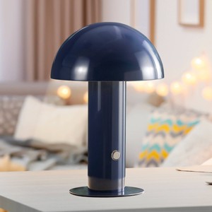 JONATHAN Y Boletus 10.75" Bohemian Rechargeable/Cordless Iron Integrated (Includes LED Light Bulb) Mushroom Table Lamp - 1 of 4