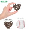 Unique Bargains Heart Shaped Wicker Rattan Decorative DIY Crafts Balls 2.4 Inch 12 Pcs - 2 of 4
