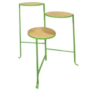 VIP Metal 30 in. Multicolor Frame Round 3 Tier Plant Stand - 1 of 2