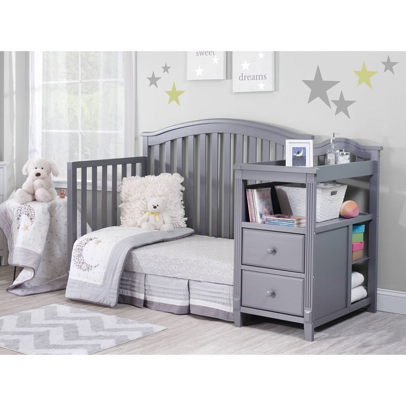 Sorelle Berkley Crib &#38; Changer Standard Full-Sized Crib Gray, 2 of 5