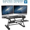 Mount-It! Electric Standing Desk Converter | 48 in. Extra Wide Motorized Sit Stand Desk w/ Built in USB Port | Ergonomic Height Adjustable Workstation - 3 of 4