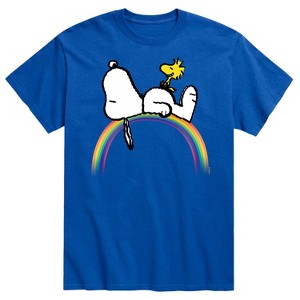 Men's - Peanuts - Men's Snoopy Chill Vibes Just Hanging Short Sleeves Short Sleeve Graphic T-Shirt - 1 of 4