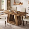 Tribesings Rectangular Dining Table for 4-6 People, 63-inch Wood Kitchen Table with Sturdy Base - image 2 of 4