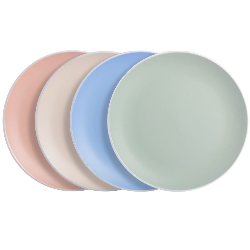 Spice by Tia Mowry 4 Piece 10.5 Inch Round Matte Stoneware Dinner Plate Set in Assorted Colors, 1 of 6