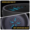 Garvee 26 Inch Outdoor Fire Pit with Removable Ash Pan and Fire Poker, Carbon Steel Firepit for Camping, Picnic, Backyard, Black - 3 of 4