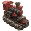 Northlight 38" Prelit LED Vintage Locomotive Train Outdoor Patio Garden Water Fountain - Red/Black - 3 of 4