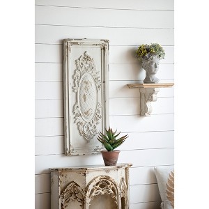 Gulches 18" x 39.5" Large White Wall Art Panel - Versatile Wall Sculpture for Any Room - 1 of 4