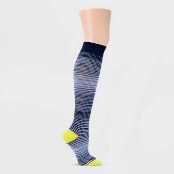 Dr. Motion Women's Mild Compression Giant Dots Knee High Socks - Black ...