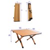 Portable picnic table, rollable aluminum alloy table top with folding solid X-shaped frame - 4 of 4