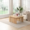 NicBex Natural Wood Rectangle Detachable Coffee Table Set,Single L-Shape End Table,Center Table for Livng Room - 4 of 4