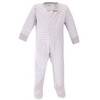 Touched by Nature Infant Organic Cotton Zipper Sleep and Play 3pk, Gray Woodland - 3 of 4