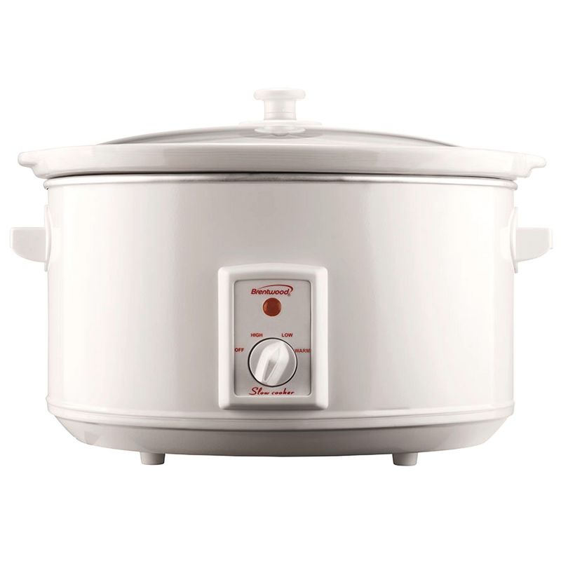 Brentwood 8.0 Quart Slow Cooker in White, 1 of 6