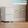 SUXXAN  2 Drawer File Cabinet, Lockable Metal Filing Cabinet with Wheels for Home Office, Legal/Letter Size, Required Assembled,Black - 3 of 4