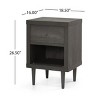 Accent Cabinet Mid-Century Modern with Drawer and Open Shelf for Bedroom Storage - 3irtyhousy - 4 of 4