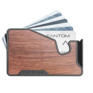 Fantom X Wallet, Slim, Holds 5 to 10 cards, Walnut RFID protection Lifetime Warranty X10-R-DWD - 1 of 4