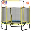 APRILSOUL Kids Trampoline with Basketball Hoop, Horizontal Bar, Small Springfree Trampoline Gifts for Kids Ages 3-10 - 3 of 4