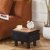 ChicFurnit Ottomans and Benches Storage Ottoman Rectangle Footstool Foot Rest Footstool with Wood Legs for Living Room, Black, 16.54"*12.6"*6.69" - 4 of 4