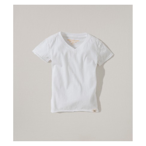 haak universiteitsstudent Ladder Burt's Bees Baby® Organic Cotton V-neck Short Sleeve T-shirt - Cloud :  Target