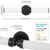 POWLIG 20.3-in 2-Light Black Modern Dimmable Wall Sconce with Milky White Glass Shade - 4 of 4