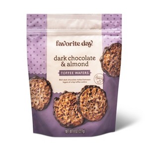 Dark Chocolate Almond Toffee Wafer - 8oz - Favorite Day™ - 1 of 3