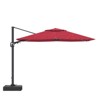 CASAINC 11 ft. Square Cantilever Patio Umbrella with Solar Powered Lights with base - 2 of 2