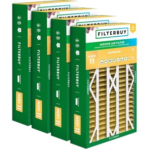 Filterbuy 16x26x5 Air Filter (4-Pack), Pleated MERV 11 Allergen Defense HVAC AC Furnace Filters for Electro-, Emerson, White Rodgers, & Comfort Plus - 1 of 4