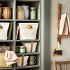 Decorative Canvas Storage Bin with Faux Leather Strap Handles Cream/Tan - Hearth & Hand™ with Magnolia - 2 of 3