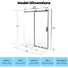 Whizmax Shower Door, Frameless Sliding Shower Door,Waterproof Glass Shower Door with Stainless Steel Handle,5/16" (8mm),Matte Black - 4 of 4