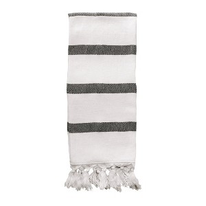 Sweet Water Decor Single Black Stripe Turkish Hand Towel - 19x35" - 1 of 4