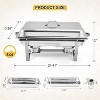 Chafing Dishes for Buffet Set, 8Qt Stainless Steel Food Warmers Set w/Lid, Rectangular Chafer Set for Parties Wedding Catering - 3 of 4