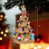 Kurt Adler Noble Gems Glass Ornament for Christmas Tree, Sand Christmas Tree - 3 of 3