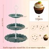 Unique Bargains 3-Layer Round Dessert Cupcake Stand with Tiered Serving Tray for Pastries Donuts and Fruits - 2 of 4