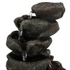 Sunnydaze Indoor Office Entryway Tabletop Serene Rocky Falls Water Fountain Feature with LED Light - 10" - image 4 of 4