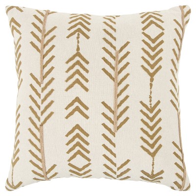 20"x20" Oversize Arrow Poly Filled Square Throw Pillow Gold - Donny Osmond Home