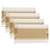Saro Lifestyle Tassel Trimmed Stripe Placemat (Set of 4) - 3 of 4