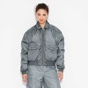 Women's Washed Nylon Bomber Jacket - Wild Fable™ Teal Blue - 2 of 3